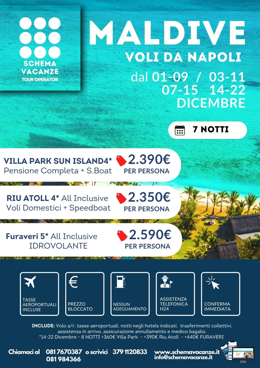 Maldive da Napoli Dicembre