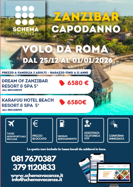 Zanzibar da Roma dicembre